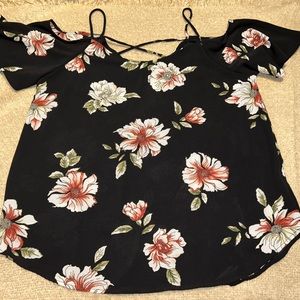 Off the shoulder floral top